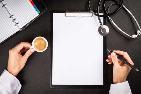 Doctors working tableの写真素材