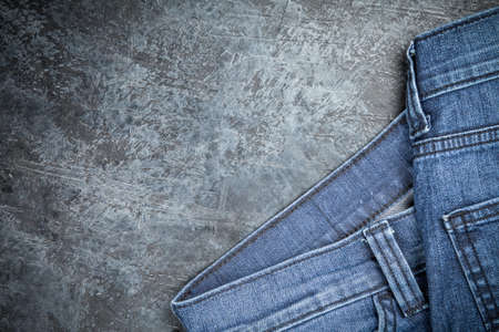 Jeans on dark backgroundの写真素材