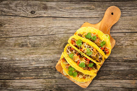 Mexican tacos with beefの写真素材
