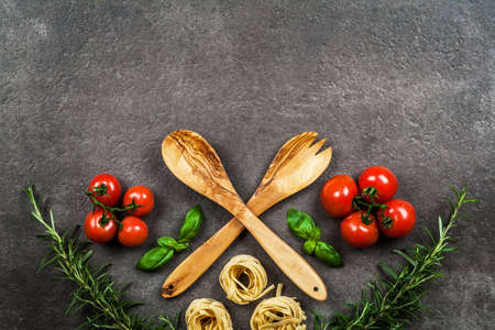 Italian food elementsの写真素材
