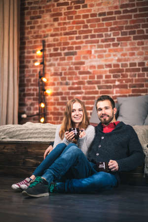 Young couple at homeの写真素材