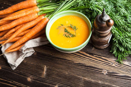 Carrot cream soupの写真素材
