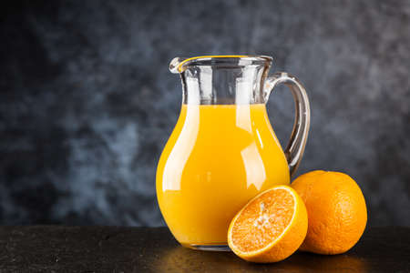 Jar of orange juiceの写真素材