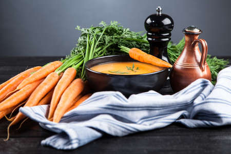 Carrot cream soupの写真素材