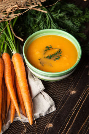 Carrot cream soupの写真素材