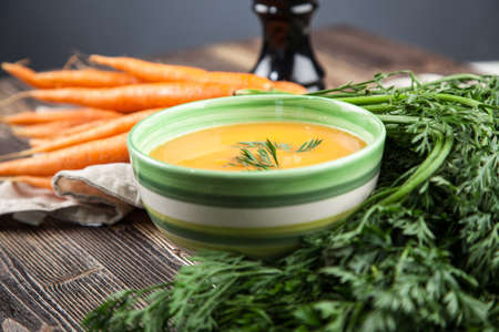 Carrot cream soupの写真素材