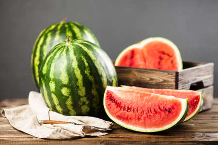 Ripe juicy watermelonsの写真素材