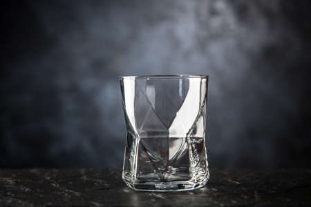 Empty glass on dark backgroundの写真素材