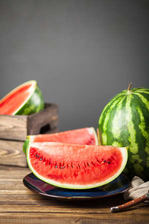 Ripe juicy watermelonsの写真素材