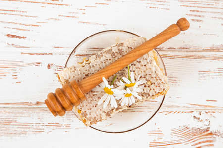 Honeycomb on whiteの写真素材