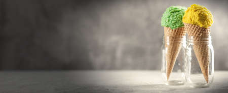 Ice cream coneの写真素材