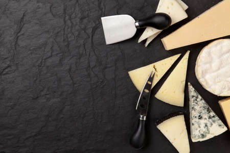 Different sorts of cheeseの写真素材