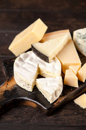 Different sorts of cheeseの写真素材