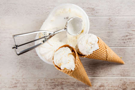 Ice cream coneの写真素材