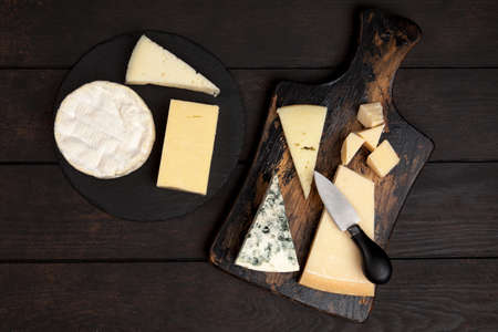 Different sorts of cheeseの写真素材