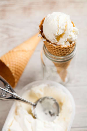 Ice cream coneの写真素材