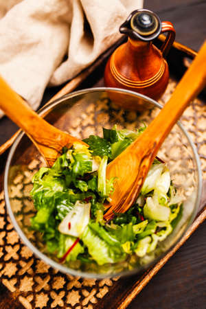 Fresh green saladの写真素材