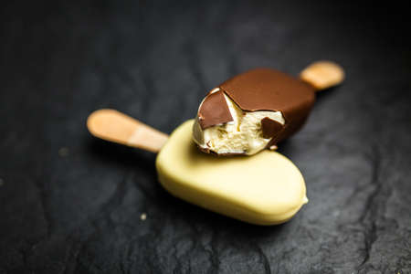 Ice cream on a stickの写真素材