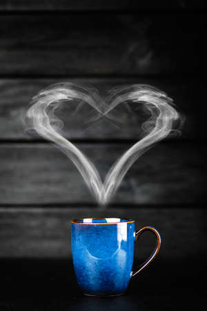 Blue coffee mugの写真素材