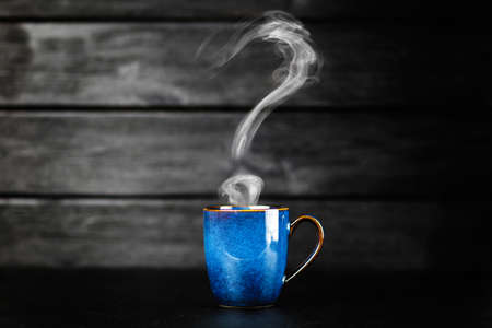 Blue coffee mugの写真素材