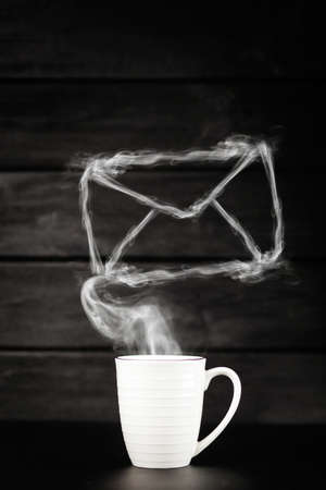 White coffee mugの写真素材