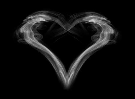 Heart shaped smokeの写真素材