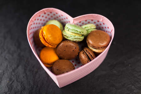 Assortment of macaron cookiesの写真素材