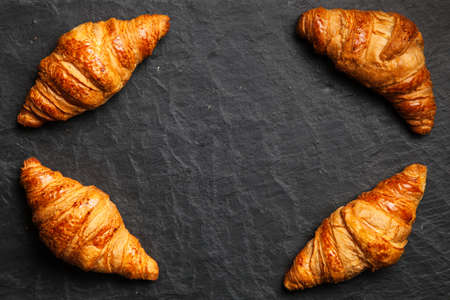 Fresh butter croissantsの写真素材