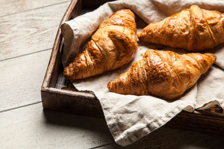 Fresh butter croissantsの写真素材