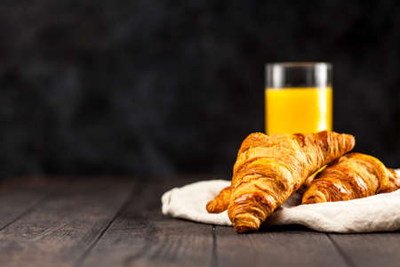 Fresh butter croissantsの写真素材