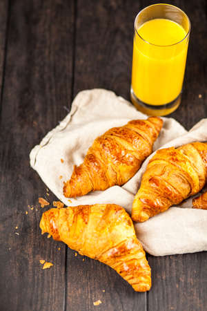 Fresh butter croissantsの写真素材