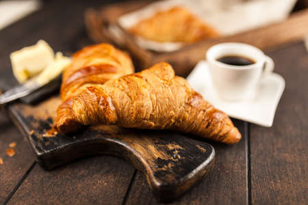 Fresh butter croissantsの写真素材