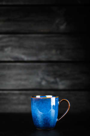 Blue coffee mugの写真素材