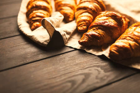 Fresh butter croissantsの写真素材
