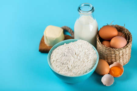 Basic baking ingredientsの写真素材