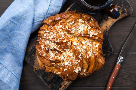 Sweet maple syrup breadの写真素材