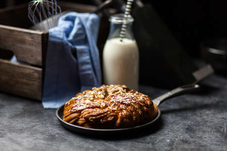 Sweet maple syrup breadの写真素材