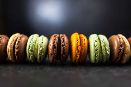Assortment of macaron cookiesの写真素材