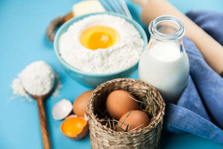 Basic baking ingredients