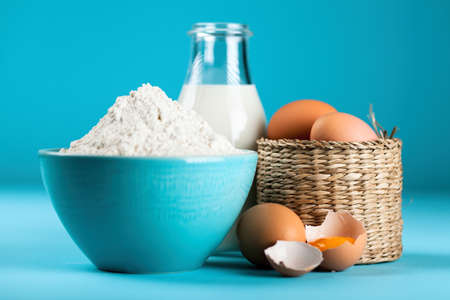 Basic baking ingredients