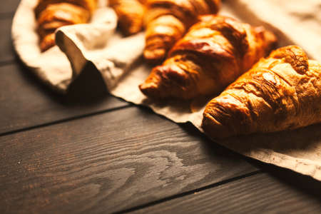 Fresh butter croissantsの写真素材