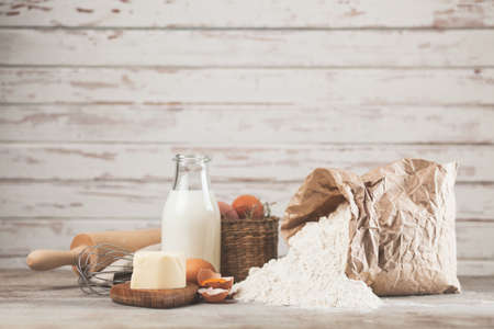 Basic baking ingredientsの写真素材