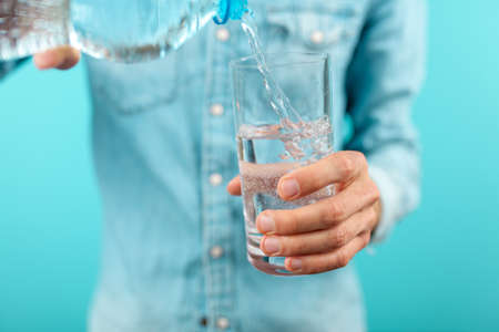 A glass of water