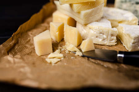 Different sorts of cheeseの写真素材