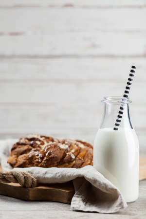 Sweet maple syrup breadの写真素材