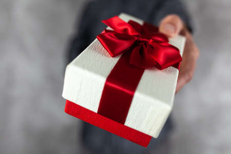 Man holding a present box