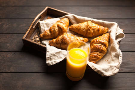 Fresh butter croissantsの写真素材