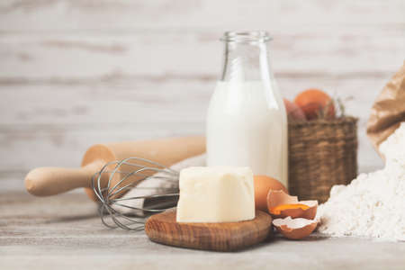 Basic baking ingredients