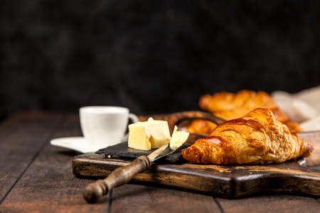 Fresh butter croissantsの写真素材