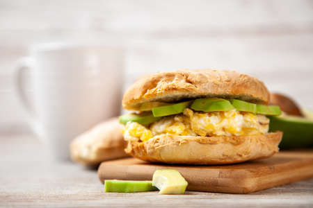 Avocado and egg sandwichの写真素材